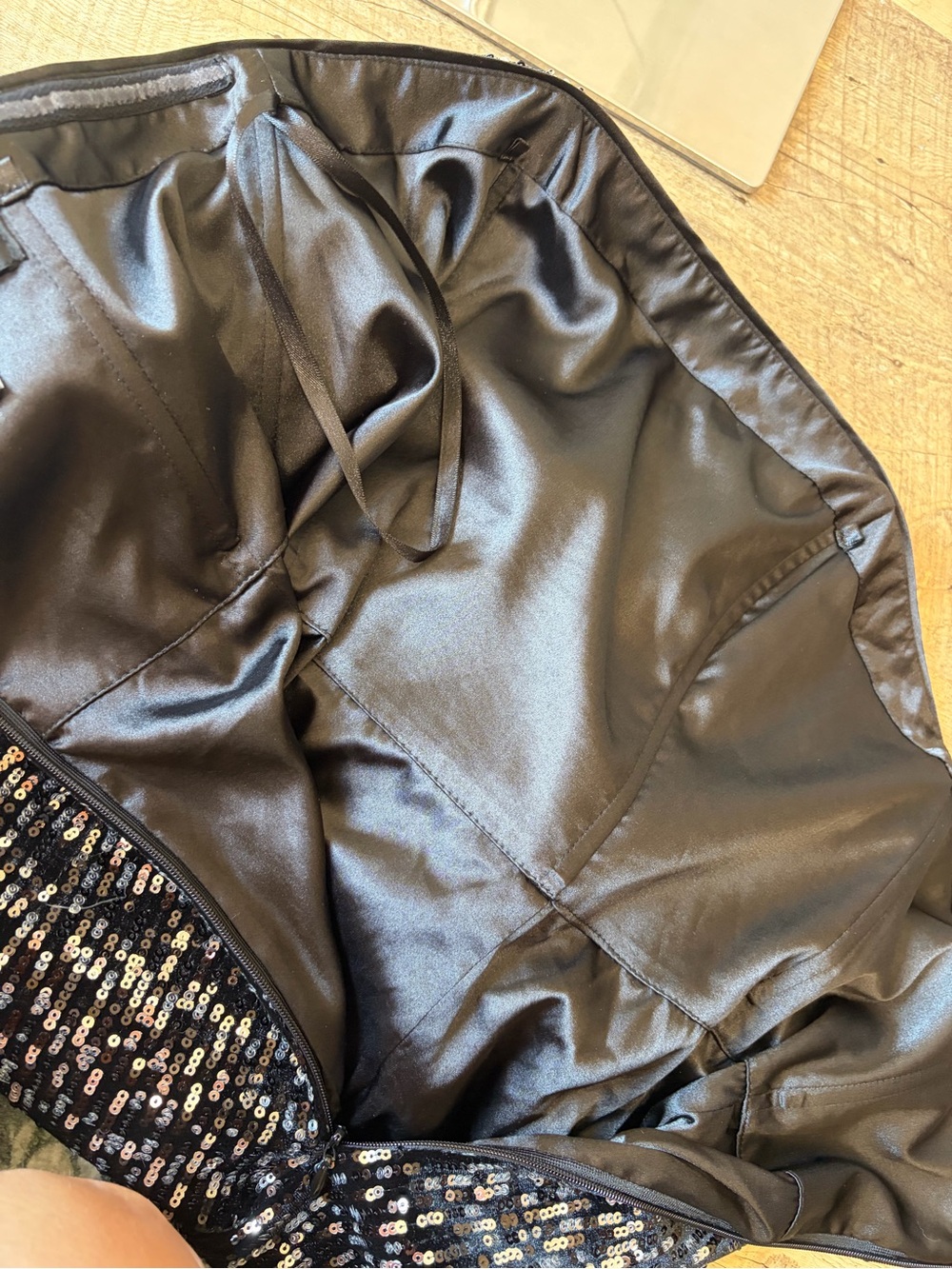 White House Black Market Strapless Sequin Knee Length Dress Party Cocktail - Picture 6 of 10